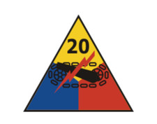 4" 20th armored division army bumper sticker decal usa made