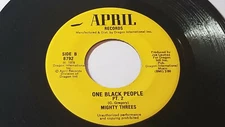 Mighty Threes / One Black People rare US April - Reggae  45"