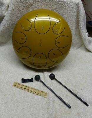 * New & Unused - STEEL TONGUE - HANDPAN - 10'' STEEL DRUM - sure SOUNDS GREAT