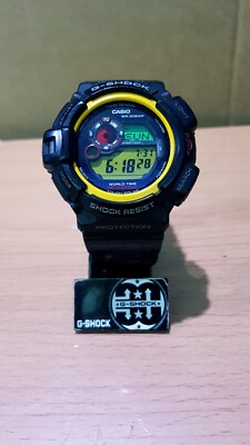 Vintage G-Shock Mudman GW-9300 Unique Custom Yellow Ring RasTa