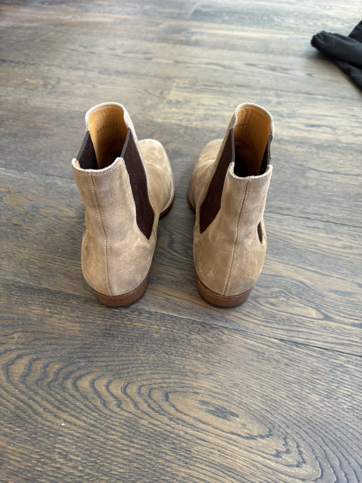 STIVALI CHELSEA DA UOMO SAINT LAURENT WYATT IN PELLE SCAMOSCIATA DI TABACCO TAGLIA 41