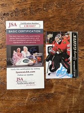 Arvid Soderblom IP Signed UD Young Guns Card JSA Coa Blackhawks Autographed