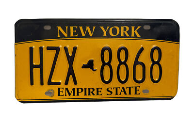 。 NEW YORK EMPIRE STATE LICENSE PLATE - BLUE/GOLD - HZX 8868 | eBay