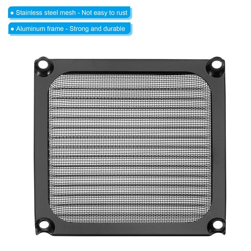 92mm Lüfter Filter Gitter mit Schrauben 2Pack Rahmen Netz Abdeckung Schwarz - Bild 4 von 6