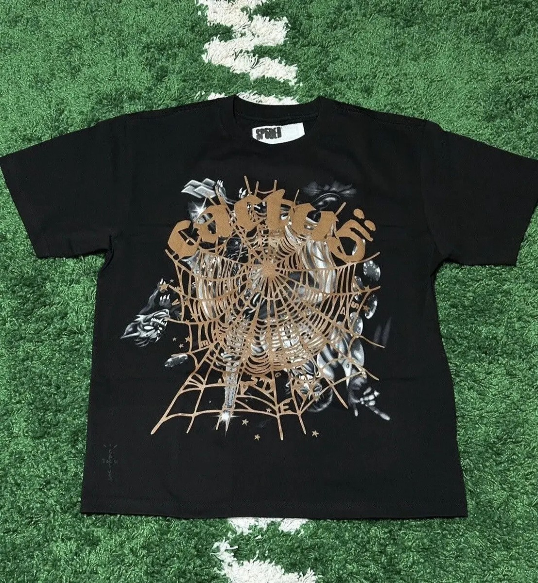 TRAVIS SCOTT× Sp5der★トラヴィス AIRBRUSH Tシャツ Cactus Jack CJ X SP5DER AIRBRUSH TEE Travis Scott-Brand New