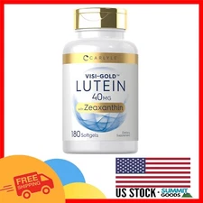 Powerful Eye Health Supplement: Visi-Gold Lutein & Zeaxanthin, 180 Softgels