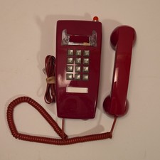 Bittel HA9888 4 IT-15 Trimline Corded Telephone Red 1-Line RJ11C