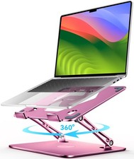 Adjustable Laptop Stand with 360  Rotating Base, Ergonomic Laptop Stand for D...