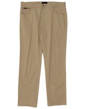 Valentino Mens Straight Casual Trousers W40 L34 Beige Cotton TD07