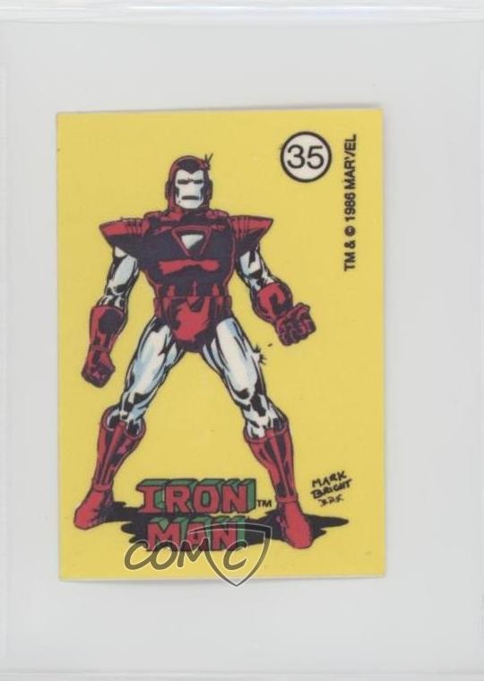 1986 Comic Images Marvel Universe - Stickers I: Official Iron Man #35 14pi
