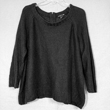 H M Womens Mohair Blend Oversized Knit Sweater Size L Minimalist Lightweight