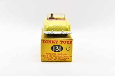 Vintage Original Dinky Toys 131 Cadillac Tourer Yellow Model Car