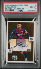 LIONEL MESSI 2020-21 Panini Spanish Liga Serie 10 Autografo PSA 10 #16 Auto Mint