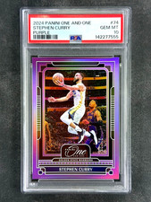 2024-25 Panini One & One #74 Stephen Curry Purple /25 PSA 10 Gem Mint, Warriors