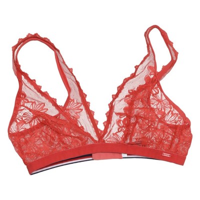 Tommy Hilfiger, Bralette, Größe: S, Rot, Blumen, Spitze, Damen #SVd