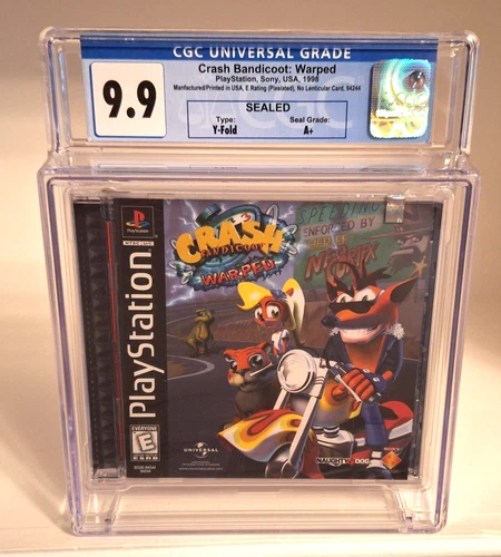Crash Bandicoot Warped New PlayStation 1 PS1 Sealed CGC 9.9 A+ TOP POP - WATA