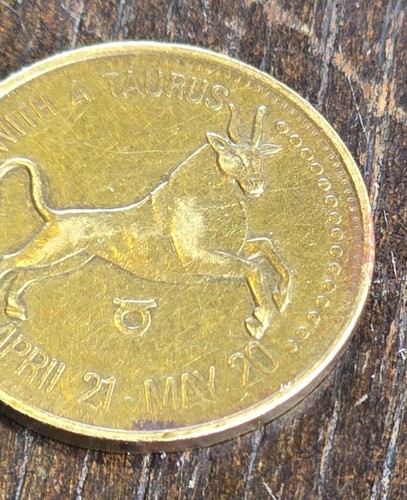 VERBINDE DICH MIT EINEM STIER KREATIVE EROTISCHE ASTROLOGIE STERNZEICHEN SEX MÜNZE MEDAILLE - Bild 6 von 6