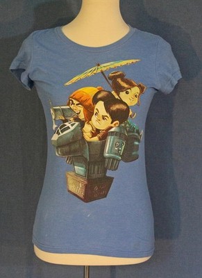 T Shirt Firefly Serenity Malcolm Jayne Kaylee Anime Ladies Size Small Blue