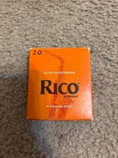 D'Addario Rico RJA1020 Alto Saxophone Reed 9-Pack, Strength 2.0