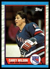 1989-90 Topps #66 Carey Wilson New York Rangers Hockey Card