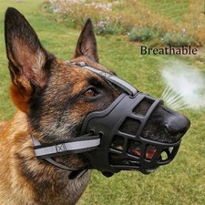 Adjustable Pet Dog No Bite Silicone Basket Muzzle Cage Mouth Mesh Cover