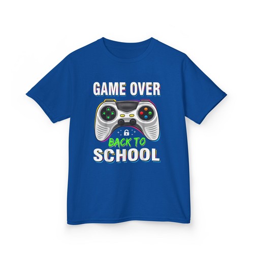 Game Over Back to School Kids T-Shirt | Cool Gamer Tee | Fun Gift Idea - Picture 22 of 39