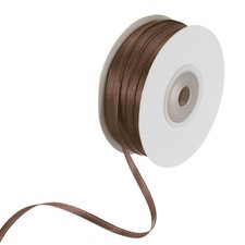 Satin Ribbon, 1/8 Inch x 100 Yards Brown Double Face Satin Ribbon