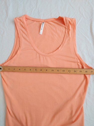 Fabletics Sz Large Mariela Tank Top Peach Coral Open Back Tie Soft Athletic - Picture 8 of 11