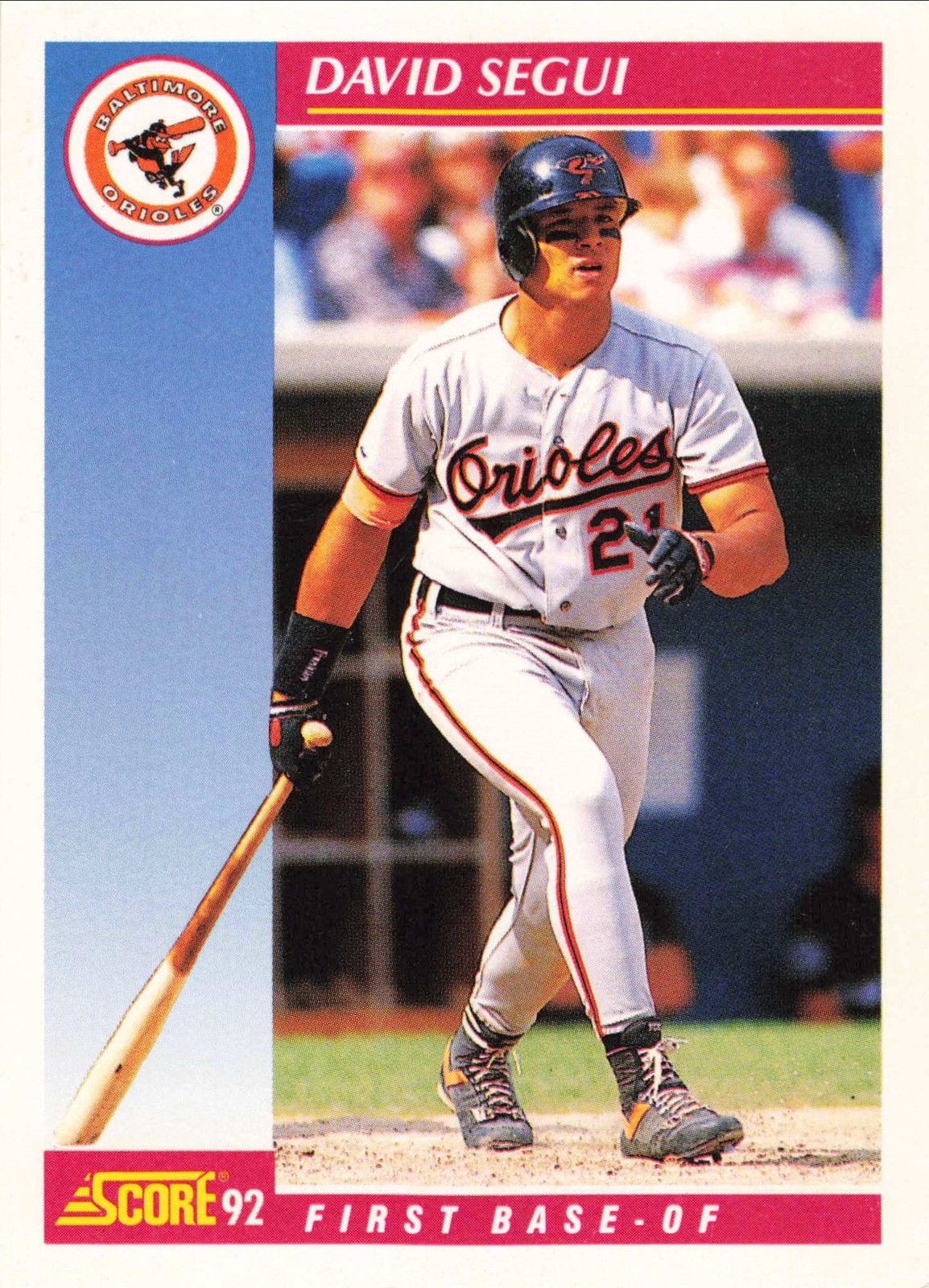 David Segui 1992 Score #554 Baltimore Orioles Baseball