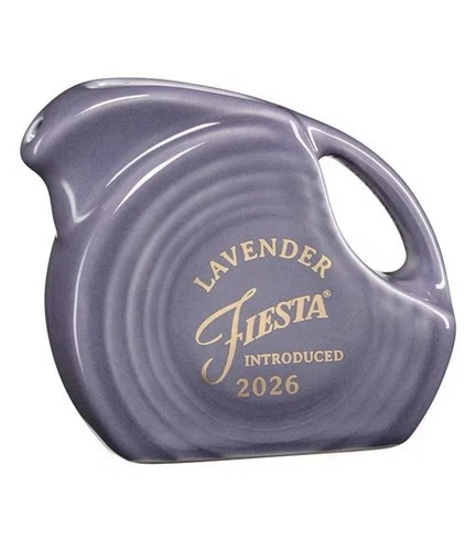 Fiesta ®️ LAVENDER Purple Mini Disc Disk Pitcher / Creamer 58th Color Gold Print