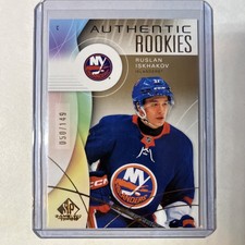 2024-25 UD SP Game Used - Ruslan Iskhakov Authentic GOLD Rookies #050/149 SP RC