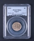 1913 Type 1 Buffalo Nickel 5c PCGS MS64 WB690