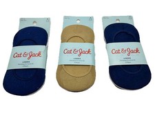 NEW  Cat and Jack Kids Liner Socks 3 Pack Bundle Size Small 5.5-8.5