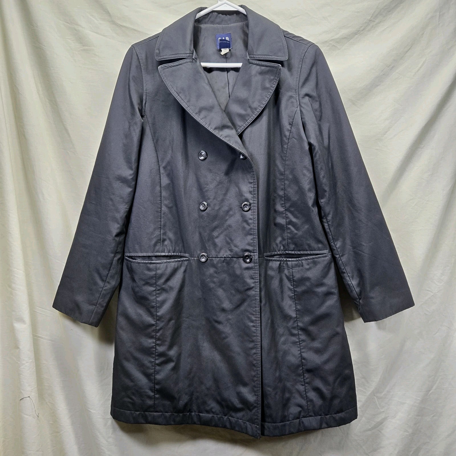 GAP Black Peacoat Jacket Softshell Double Breaste… - image 1