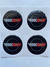 Corvette C4 Wheel Cap Stickers Set 4pcs 3d Domed Resin Center Cap Emblem Decals Corvette C4 Wheel Cap Stickers Set 4pcs 3d Domed Resin Center Cap Emblem Decals