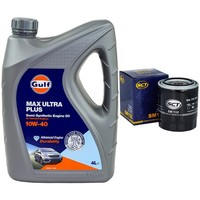 MotoröL Set Gulf Max Ultra Plus 10W-40 4 Liter + ÖLfilter FüR Suzuki Swift II