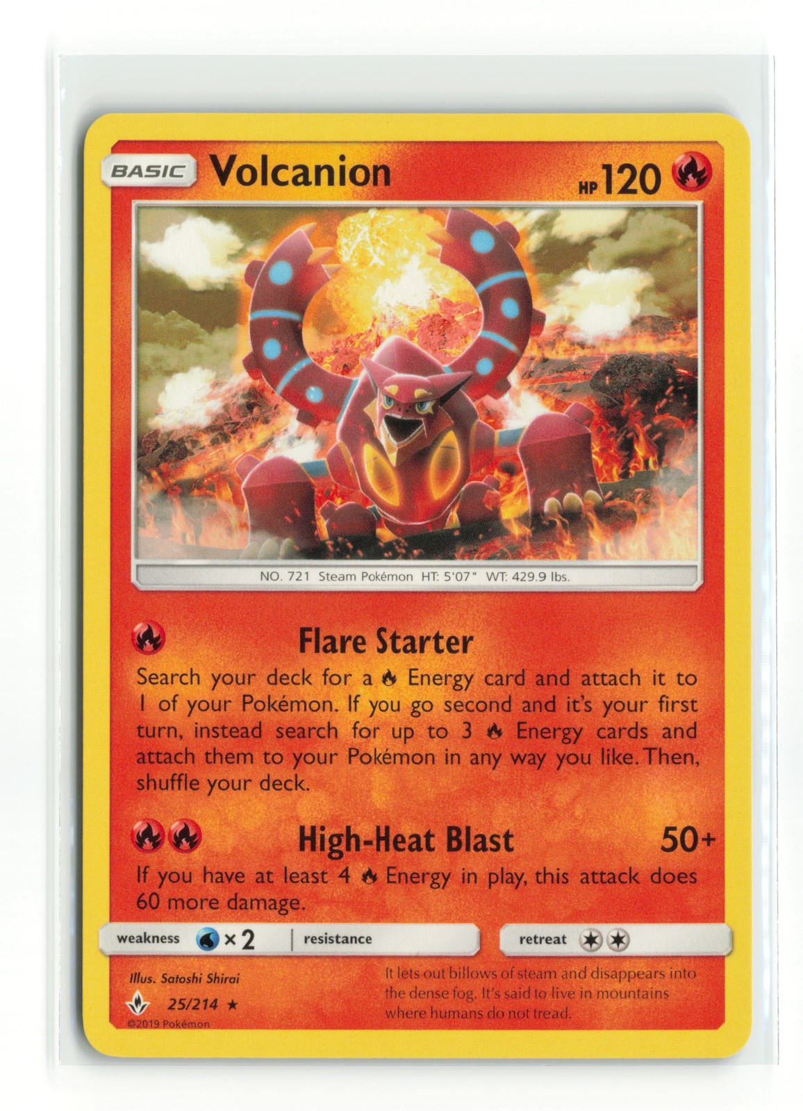 VOLCANION 25/214 UNBROKEN BONDS RARE NON HOLO POKEMON TCG NM