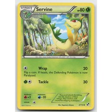 Servine (3) Black and White 3/114 U MP Pokemon