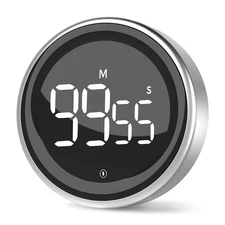 Digital Kitchen Timer, Magnetic Countdown Countup Timer with Large LED Displa...