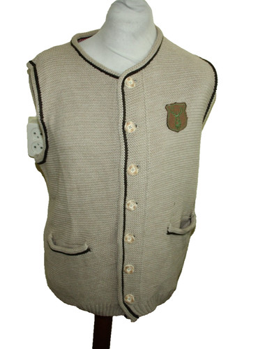 Alpine costume vest walk size M men's Oktoberfest Tyrol polyacrylic dirty