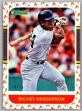 2021 Donruss Rickey Henderson On Fire #26/75 🔥 1987 Retro Name Variation #247