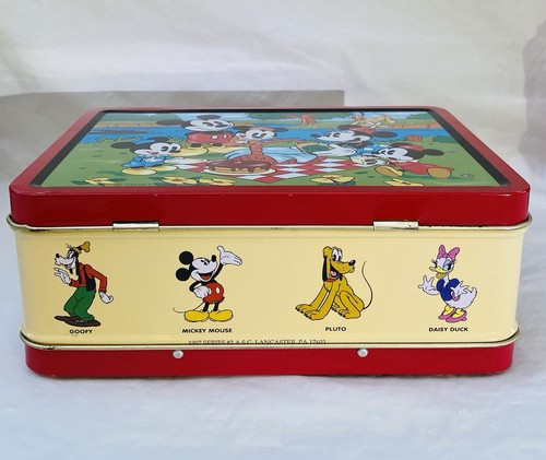 LONCHERA VINTAGE DISNEY MICKEY MOUSE METAL 1997 COLECCIONISTAS USADA, VER FOTOS - Imagen 7 de 10