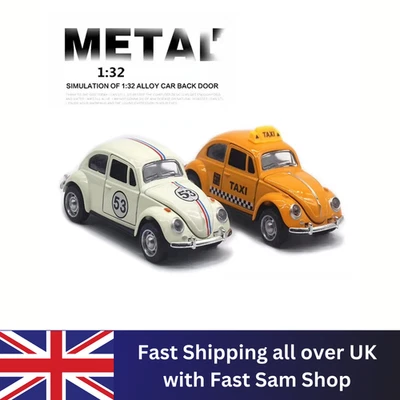 1:32 Scale Beetle Vintage Diecast Metal 53 Racing Car New