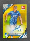 Adam Hlozek 2024-25 Topps Chrome Bundesliga Auto Yellow 70/75 #BA-AH