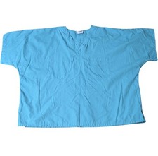 Women's Aqua Landau Scrub Top Sz 6x Breast Pocket