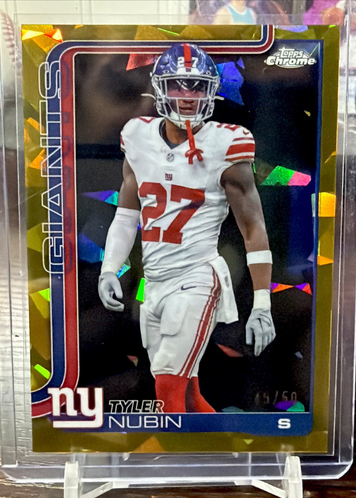 2025 Topps Chrome Sapphire Tyler Nubin New York Giants #231 #/50