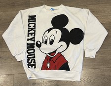 Vintage Disney MICKEY MOUSE Double Sided Big Print Crewneck Medium 90s