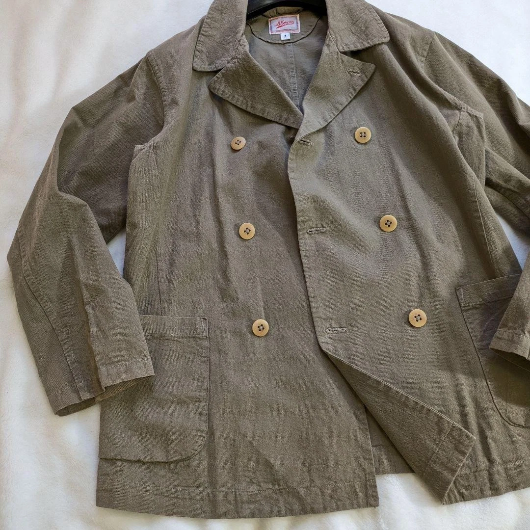 45R / 45rpm Cotton Jacket Collared Double-Breasted Patch Pockets Excellent image 3