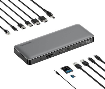 Kensington SD5760T Thunderbolt 4 Dockingstation, Dual Monitor 8K/4K, Micro SD Ka