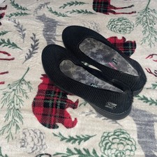 Skechers Women's Cleo Sport Stretch Fit Slip On Walking Flats Blk Size 8.5